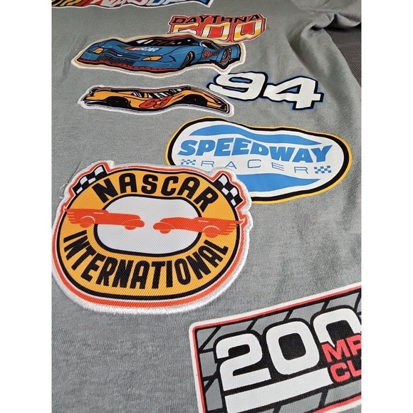 Nascar gray short sleeve with graphics And Patches Freeze Tee. New without tags - Picture 2 of 6